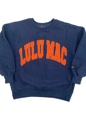 LuLu Mac Navy and Orange Sweatshirt NWT Auburn
